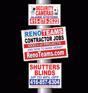 coroplast pole signs